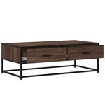 vidaXL Table basse chêne marron 100x50x35cm bois d'ingénierie et métal