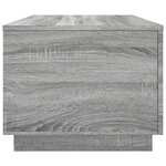 vidaXL Table basse avec lumières LED gris sonoma 90x50x40 cm