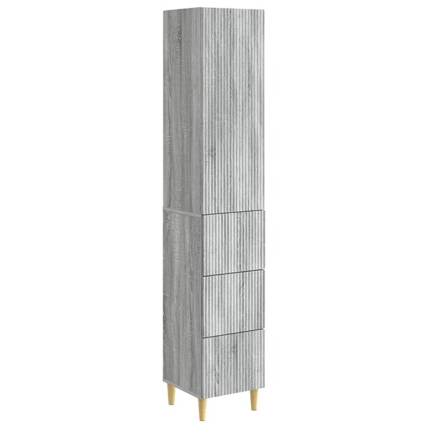 vidaXL Ensemble de Meubles 2 Pièces Sonoma gris 33 x 34 5 x 90 cm