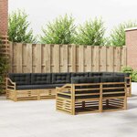 vidaXL Ensemble de canapés d'extérieur 8 Pièces Blanc et anthracite