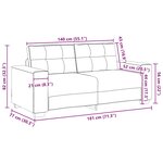 vidaXL Canapé causeuse noir 140 cm velours