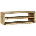 vidaXL Meuble TV 100x32x36 cm Bois Massif Mangue