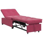 vidaXL Canapé-lit 3-en-1 Design extractible Bordeaux Velours