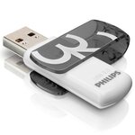 Philips clés usb 3.0 vivid 32 go 2 pièces blanc et gris