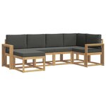 vidaXL Ensemble de canapés d'extérieur 6 Pièces Blanc et anthracite