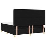 vidaXL Lit à ressorts avec matelas Noir 140 x 200 cm tissu