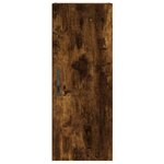 vidaXL Buffet haut Chêne fumé 34 5x34x180 cm Bois d'ingénierie