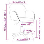 vidaXL Chaises pivotantes à manger lot de 2 vert foncé tissu