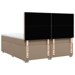 vidaXL Sommier à lattes de lit avec matelas Cappuccino 200x200 cm