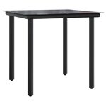 vidaXL Ensemble à manger de jardin et coussins 5 Pièces gris clair rotin