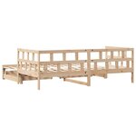 vidaXL Lit de jour avec gigogne et tiroirs sans matelas 80x200 cm
