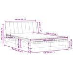 vidaXL Lit avec matelas gris foncé 140x190 cm velours