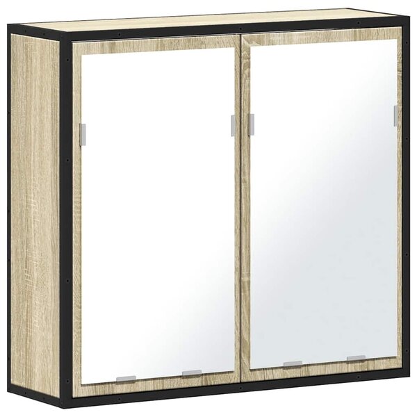 vidaXL Armoire de salle de bain avec miroir Chêne Sonoma 65 x 20 x 60 cm Bois d'ingénierie