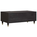 vidaXL Table basse Noir 100 x 54 x 40 cm Bois de mangue massif