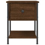 vidaXL Tables de chevet 2 Pièces chêne marron 34x35 5x45 cm