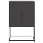 vidaXL Buffet haut noir 68 5x38 5x107 cm acier