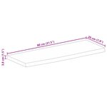 vidaXL Dessus de table à bord vivant 80x20x3 8 cm bois massif manguier