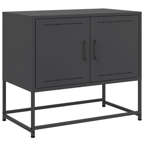 vidaXL Meuble TV noir 68 5x39x60 5 cm acier
