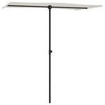 vidaXL Parasol de jardin avec mât en aluminium 180x110 cm blanc sable