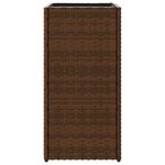 vidaXL Jardinières 2 Pièces marron 30x30x60 cm résine tressée