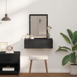 vidaXL Table de Toilette Noir 60 x 40 x 70 cm Bois d'ingénierie