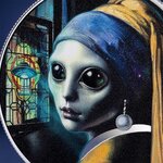 Pièce de monnaie en Argent 1000 Francs g 31.1 (1 oz) Millésime 2025 Strangers Among Us GIRL WITH A PEARL EARRING