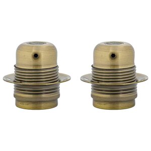 vidaXL Douilles de lampe 2 Pièces bronze E27