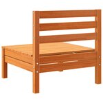 vidaXL Canapés de jardin sans accoudoirs 4 Pièces cire marron bois massif