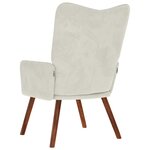 vidaXL Chaise de relaxation crème velours