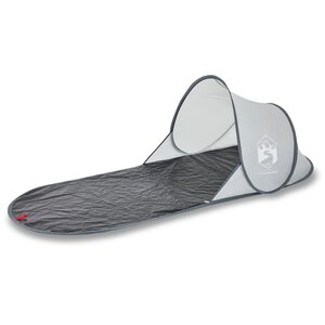 vidaXL Tente de plage gris escamotable imperméable