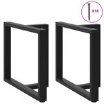 vidaXL Pieds de table à manger en T  2 pièces  noir  100 x 35 x (72-73) cm  acier