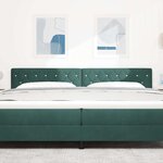 vidaXL Tête de Lit LED Argyle Manuel Vert foncé 100 cm Velours