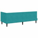 vidaXL Cadre de lit d'angle avec matelas 2 Pièces Turquoise Velours