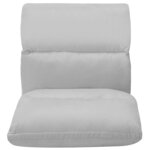 vidaXL Chaise pliable de sol Gris clair Microfibre