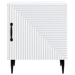 vidaXL Cabinet de chevet Blanc 43 x 34 5 x 50 cm Bois d'ingénierie