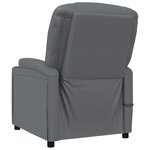 vidaXL Fauteuil de massage Anthracite Similicuir