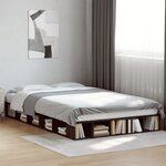 vidaXL Cadre de lit sans matelas chêne marron 135x190 cm