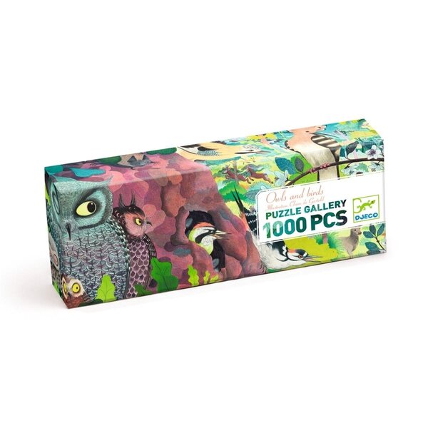 Djeco DJ07644 - Puzzle gallery Owls and birds 1000 pièces