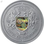 Pièce de monnaie en Argent 1000 Satoshi g 62.2 (2 oz) Millésime 2025 Techno Totem THE WOLF