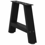 vidaXL Pieds de table basse en forme de A  2 pièces  noir  50 x (30-31) cm  acier
