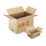 Caisse carton galia double cannelure avec rabats 40x30x15 cm (lot de 20)