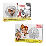 Pièce de monnaie 5 euro Belgique 2023 BU – Spirou et Fantasio (colorisée)