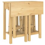vidaXL Ensemble de bar 3 Pièces bois de pin massif