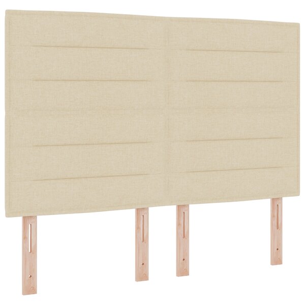 vidaXL Lit avec matelas à ressorts Crème 140x190 cm - Tissu