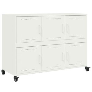 vidaXL Buffet blanc 100 5x39x72 cm acier