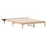 vidaXL Cadre de lit avec tables de chevet Naturel 140 x 210 cm