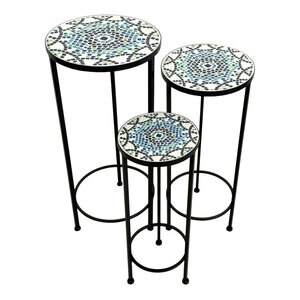 Lola Etagère à plante Mosaïque Multicolore  - 3 Pièces