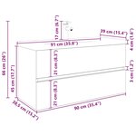 vidaXL Meuble lavabo avec bassin et robinet intégrés chêne artisanal