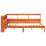 vidaXL Lit bibliothèque sans matelas cire marron 120x200 cm pin massif