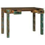 vidaXL Bureau Marron 112 x 55 x 76 cm Bois massif de récupération